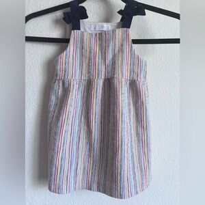 Zara Multicolor Striped Kids Casual Dress